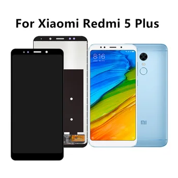 100% новый 5,99-дюймовый для Xiaomi Redmi 5 Plus дисплей сенсорный экран цифровой преобразователь в сборе с рамкой ЖК-дисплей