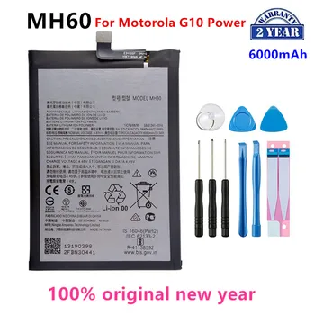 100% Оригинальный аккумулятор MH60 6000 мАч для Motorola Moto G10 Power Phone Batteries + Инструменты