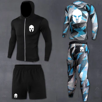 2021 новый быстросохнущий камуфляж, впитывающий пот, мужской костюм для бега, компрессионная спортивная одежда, рашгард, спортивная одежда для фитнеса