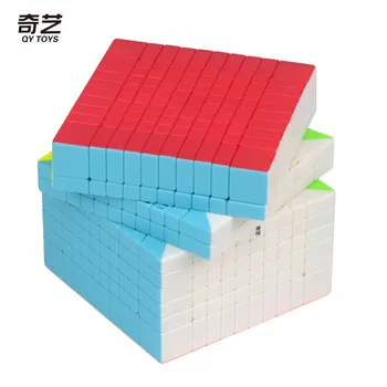 QiYi 10X10 Magic Speed Cube, профессиональная головоломка Без наклеек, Qiyi, 10 слоев, Cubo Magico, Развивающие игрушки, Детские подарки