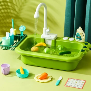 Детские игрушки для мытья посуды, раковины, смесители, электрическая циркуляция по кухне