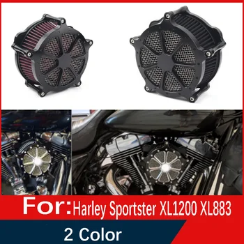 Мотоциклетный Турбинный Воздухоочиститель, Система Впускного фильтра, Комплект Для Harley Sportster XL1200 XL883 1991-2019