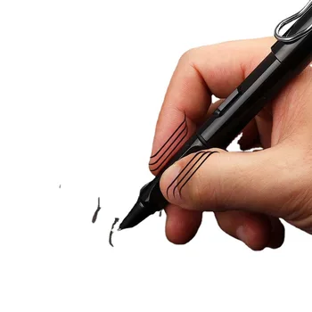 Оптовая Продажа Студенческих ручек: American Gongbi Изогнутая Острая Ручка С Тонким Золотым Корпусом, Жесткая Ручка для взрослых, Подпись Студента U