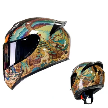 Профессиональный мотоциклетный шлем, полный шлем для мужчин и женщин, теплый и безопасный зимой, всесезонный мотоцикл Knight для бездорожья