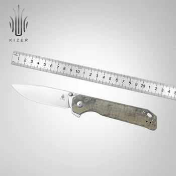 Складной Нож Kizer V5458C1/V5458C2 Begleiter XL с Новой Ручкой из Микарты и Стальным лезвием 154 см, Карманный EDC-нож