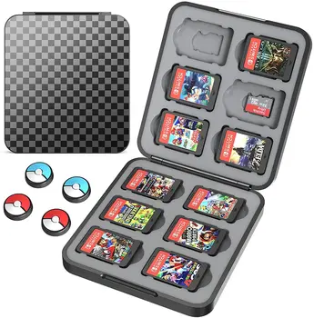 Чехол для игровых карт HEYSTOP для игр Nintendo Switch, защитная сумка для хранения переключателей с 4 отверстиями для большого пальца Joy-Con